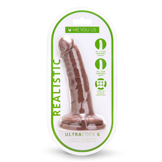 Me You Us Ultra Cock Caramel Realistic Dildo 6 Inch