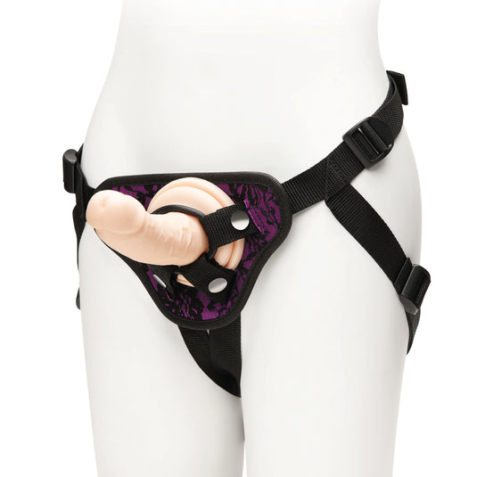 Me You Us Lace Adjustable Harness With Bullet Pocket Purple