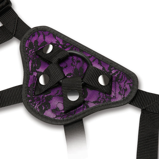 Me You Us Lace Adjustable Harness With Bullet Pocket Purple