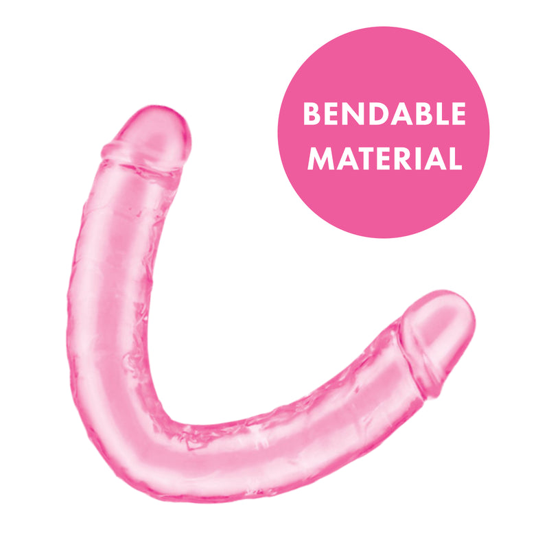 Load image into Gallery viewer, Me You Us Ultra Cock Jelly Double Ended Dildo Pink 12 Inch
