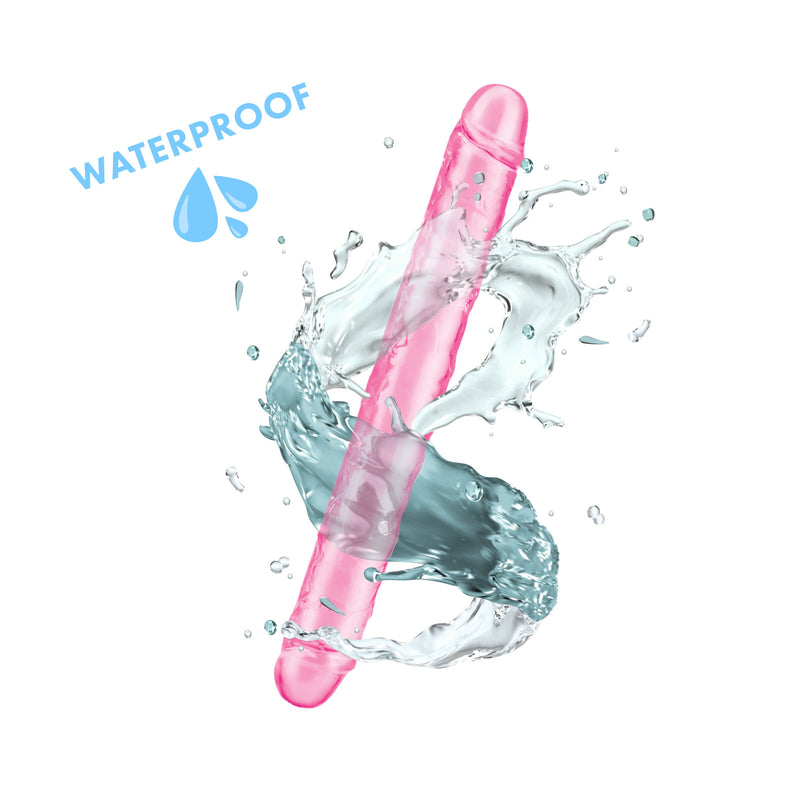 Load image into Gallery viewer, Me You Us Ultra Cock Jelly Double Ended Dildo Pink 12 Inch
