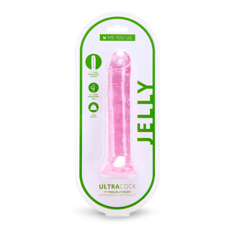 Load image into Gallery viewer, Me You Us Ultra Cock Jelly Dong Pink 7 Inch
