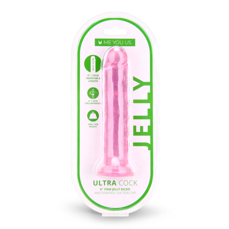 Load image into Gallery viewer, Me You Us Ultra Cock Jelly Dong Pink 7.5 Inch
