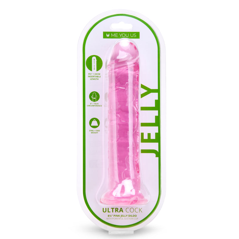 Load image into Gallery viewer, Me You Us Ultra Cock Jelly Dong Pink 8.5 Inch
