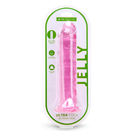 Me You Us Ultra Cock Jelly Dong Pink 8.5 Inch