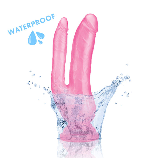 Me You Us Ultra Cock Jelly Double Penetrator Dildo Pink 8 Inch