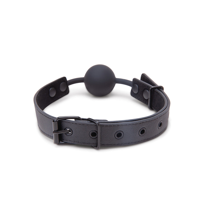 Load image into Gallery viewer, Me You Us Hush Silicone Ball Gag Black
