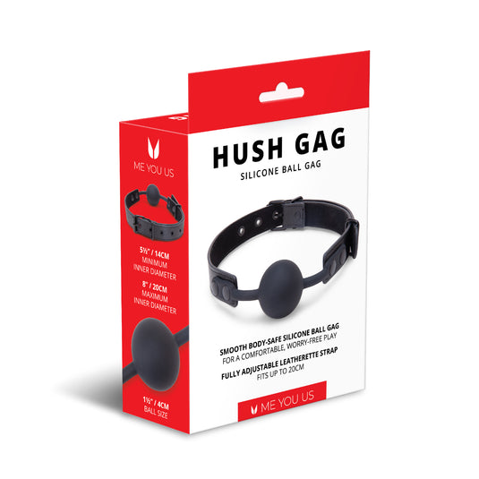 Me You Us Hush Silicone Ball Gag Black