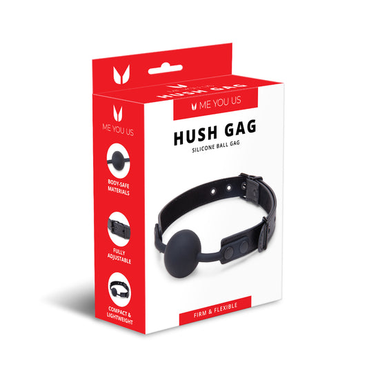 Me You Us Hush Silicone Ball Gag Black