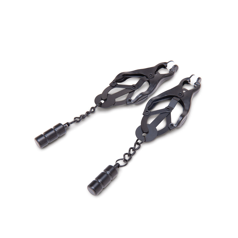 Load image into Gallery viewer, Me You Us Clover Nipple Clamps Black
