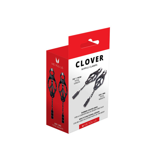 Me You Us Clover Nipple Clamps Black