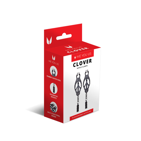 Me You Us Clover Nipple Clamps Black