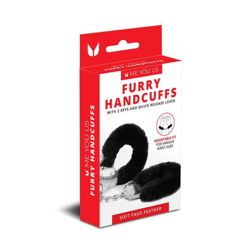 Load image into Gallery viewer, Me You Us Furry Handcuffs Black
