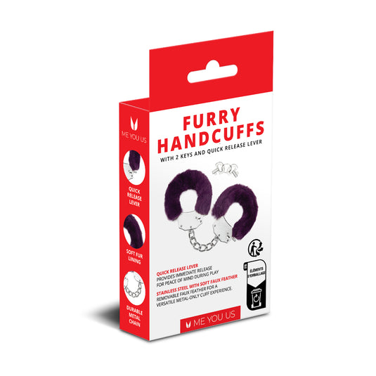Me You Us Furry Handcuffs Purple