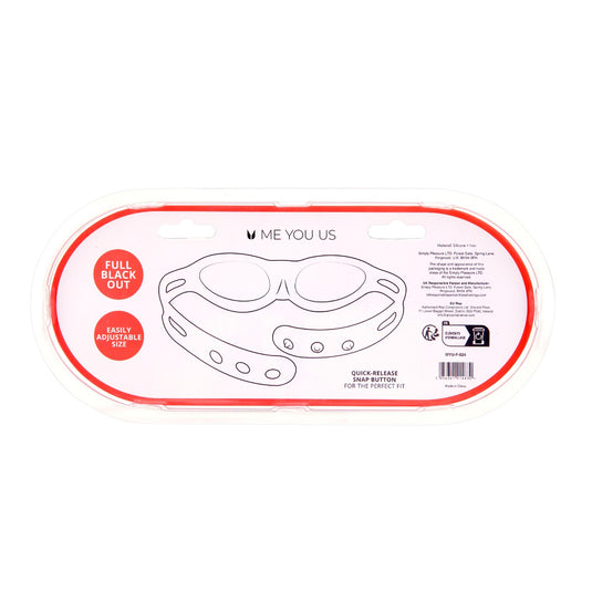 Me You Us Silicone Full Blindfold Black