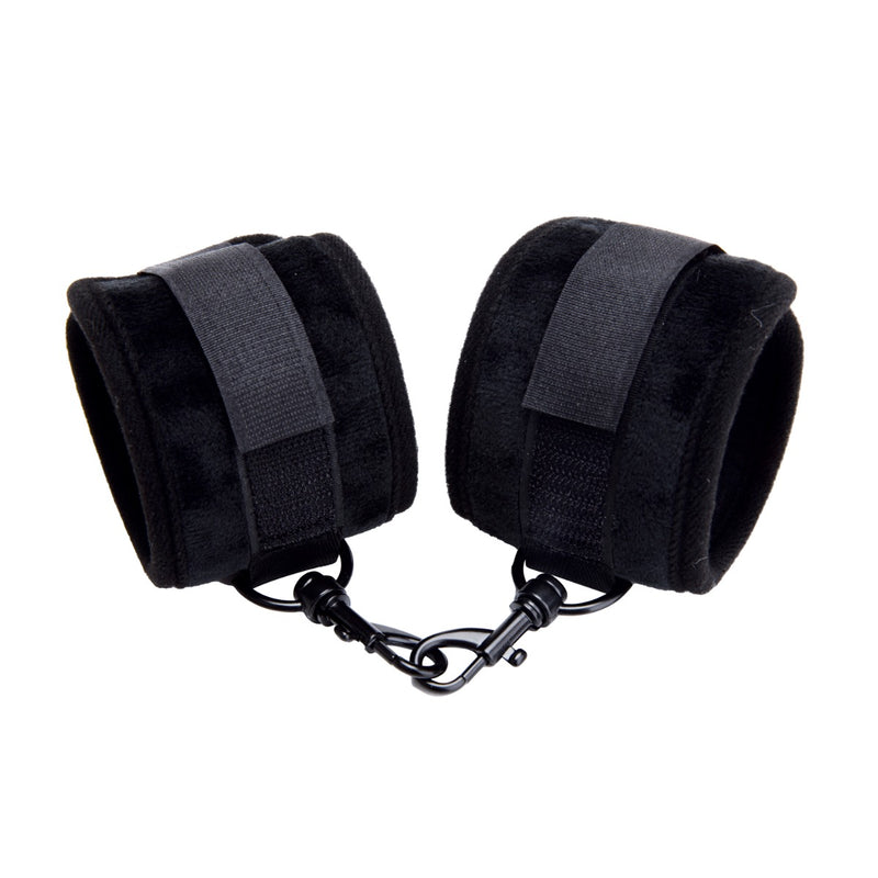 Load image into Gallery viewer, Me You Us Padded Velvet Wrist Cuffs Black
