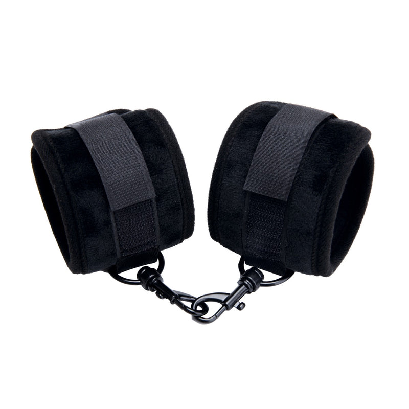 Load image into Gallery viewer, Me You Us Padded Velvet Ankle Cuffs Black
