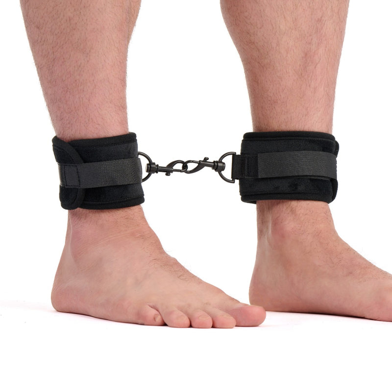 Load image into Gallery viewer, Me You Us Padded Velvet Ankle Cuffs Black
