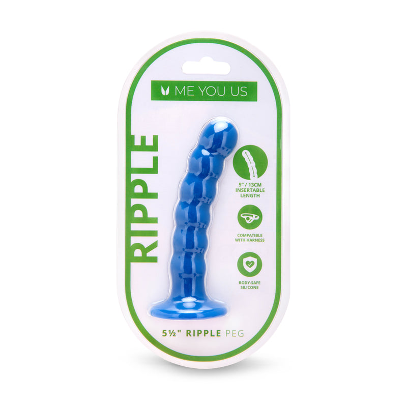 Load image into Gallery viewer, Me You Us Ripple G-Spot Dildo Blue 5.5 Inch
