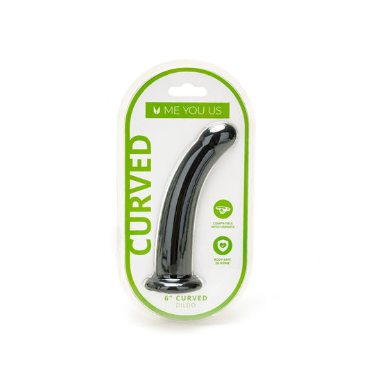 Me You Us Curved Dildo Black 6 Inch