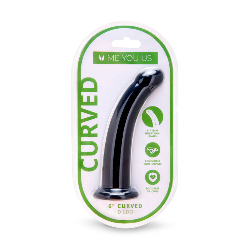 Load image into Gallery viewer, Me You Us Curved Dildo Black 6 Inch
