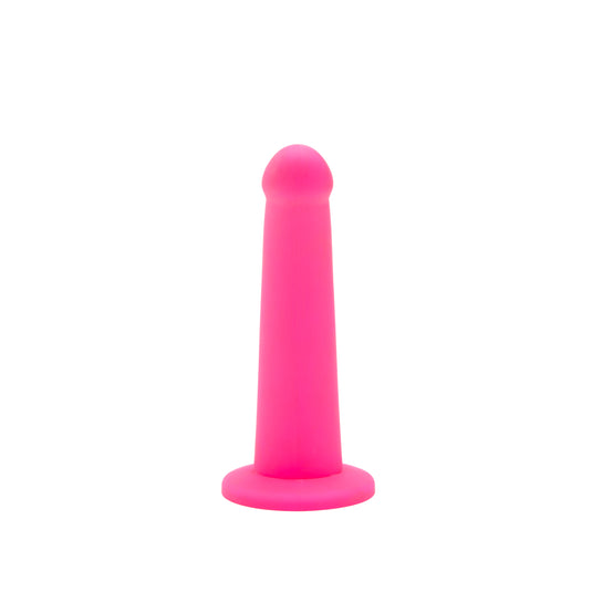 Me You Us Curved Silicone Dildo Pink 7 Inch