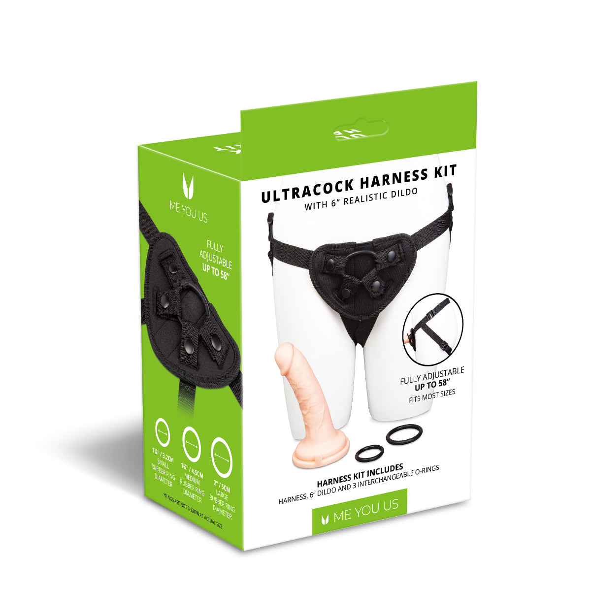 Me You Us Ultracock Strap On Harness Kit Black