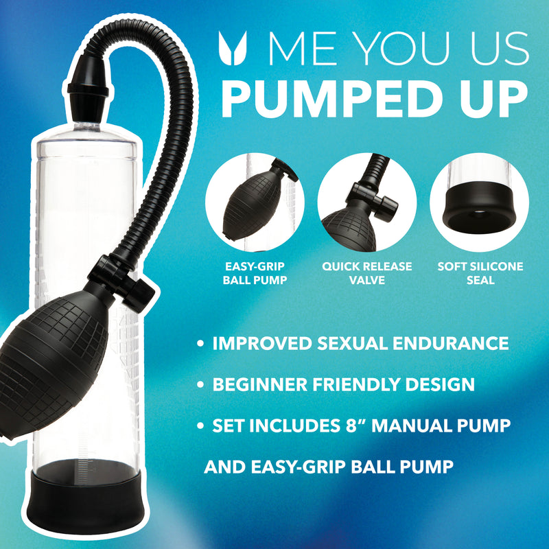 Load image into Gallery viewer, Me You Us Pumped Up Clear Suction Penis Pump
