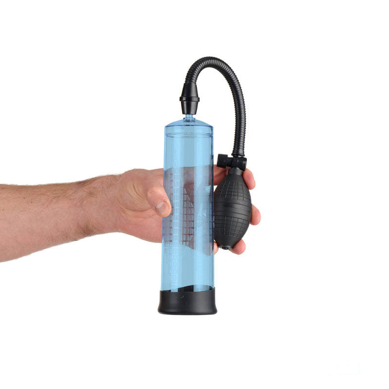 Load image into Gallery viewer, Me You Us Pumped Up Blue Suction Penis Pump
