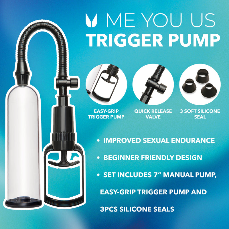 Load image into Gallery viewer, Me You Us Trigger Suction Penis Pump Clear
