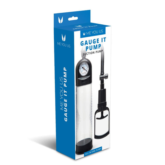 Me You Us Gauge It Suction Penis Pump Clear