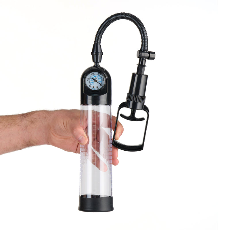Load image into Gallery viewer, Me You Us Gauge It Suction Penis Pump Clear
