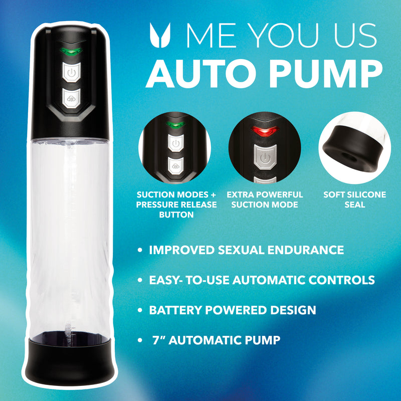 Load image into Gallery viewer, Me You Us Auto Suction Penis Pump Clear
