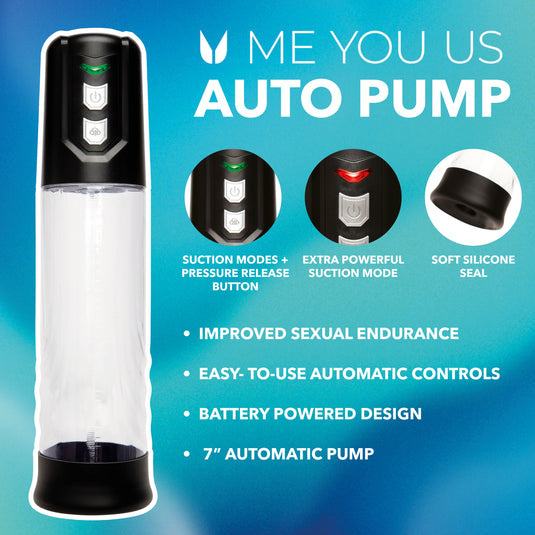 Me You Us Auto Suction Penis Pump Clear