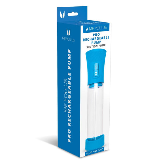 Me You Us Pro Rechargeable Suction Penis Pump Clear