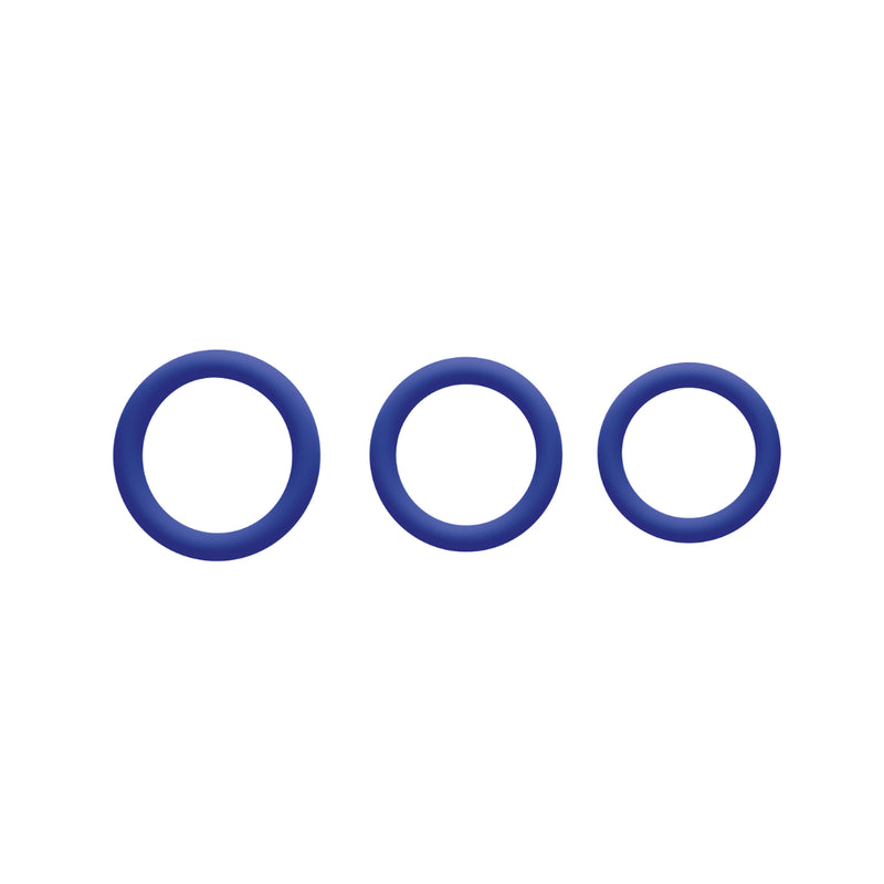 Load image into Gallery viewer, Me You Us Signature The Chubby Cock Ring 3 Pack Blue
