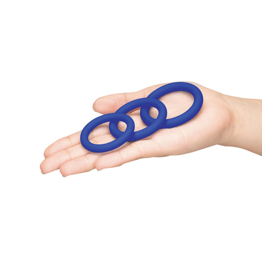 Me You Us Signature The Chubby Cock Ring 3 Pack Blue