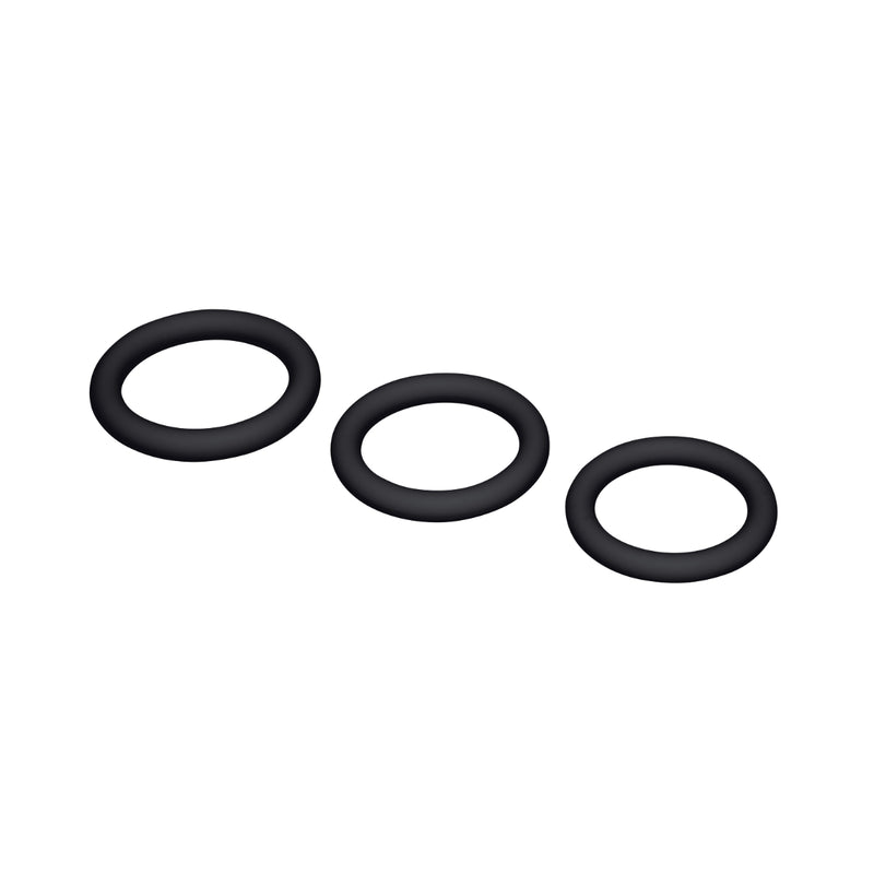 Load image into Gallery viewer, Me You Us Signature The Chubby Cock Ring 3 Pack Black
