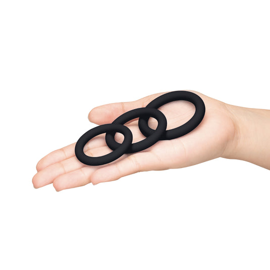 Me You Us Signature The Chubby Cock Ring 3 Pack Black