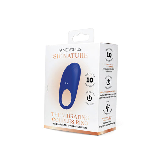 Me You Us Signature The Vibrating Couples Cock Ring Blue