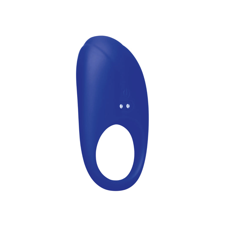 Load image into Gallery viewer, Me You Us Signature The Vibrating Couples Cock Ring Blue

