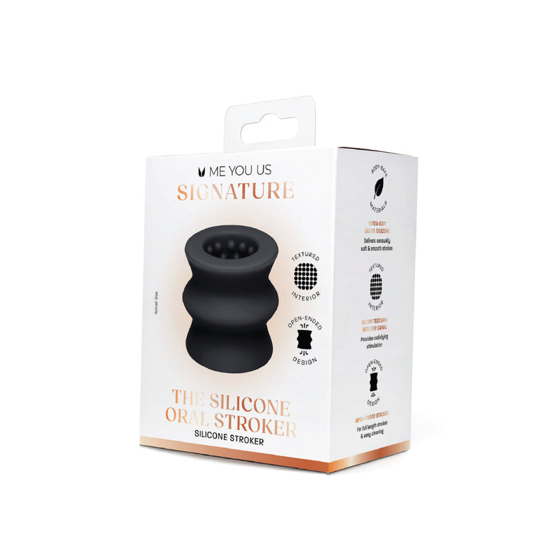 Load image into Gallery viewer, Me You Us Signature The Silicone Oral Stroker Black
