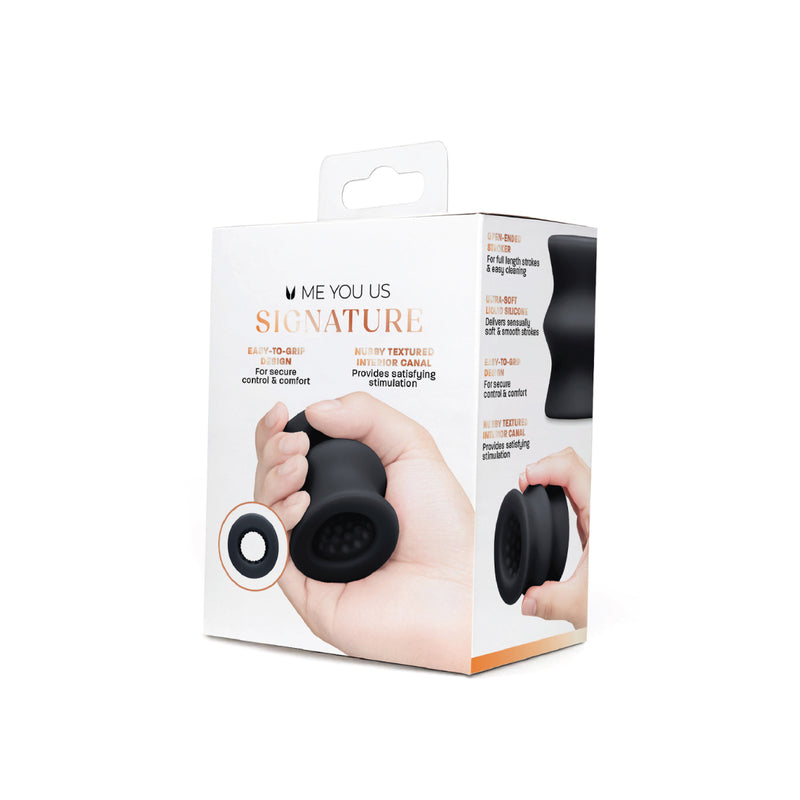 Load image into Gallery viewer, Me You Us Signature The Silicone Oral Stroker Black
