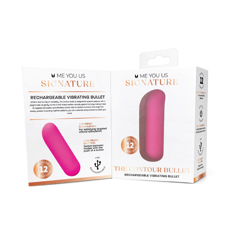 Load image into Gallery viewer, Me You Us Signature The Contour Bullet Vibrator Pink
