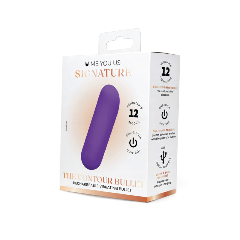 Load image into Gallery viewer, Me You Us Signature The Contour Bullet Vibrator Purple
