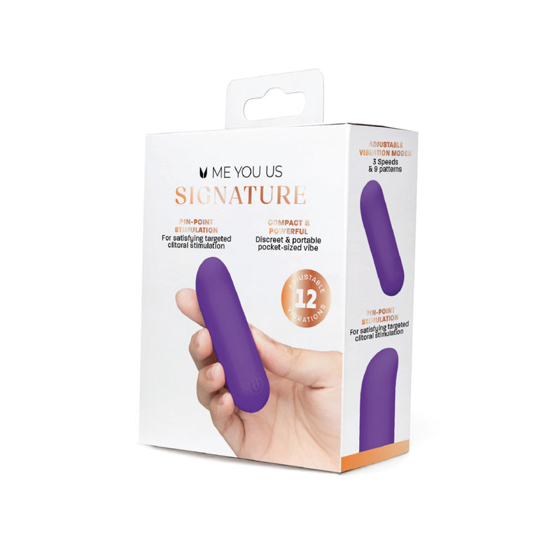 Load image into Gallery viewer, Me You Us Signature The Contour Bullet Vibrator Purple
