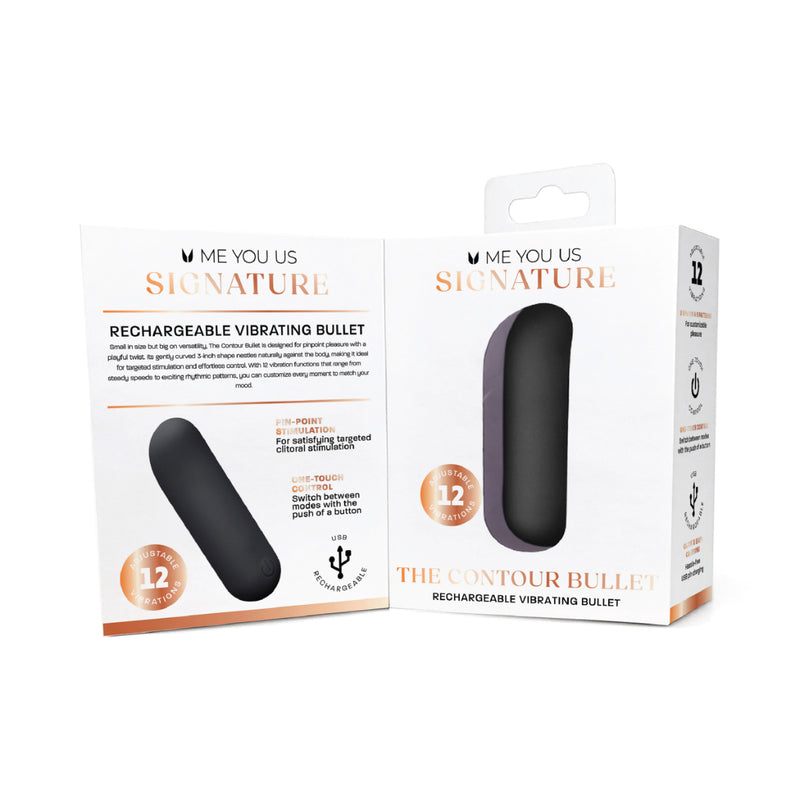 Load image into Gallery viewer, Me You Us Signature The Contour Bullet Vibrator Black
