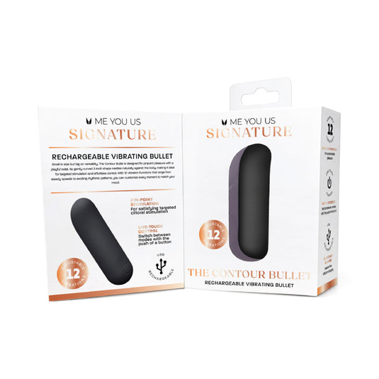 Me You Us Signature The Contour Bullet Vibrator Black