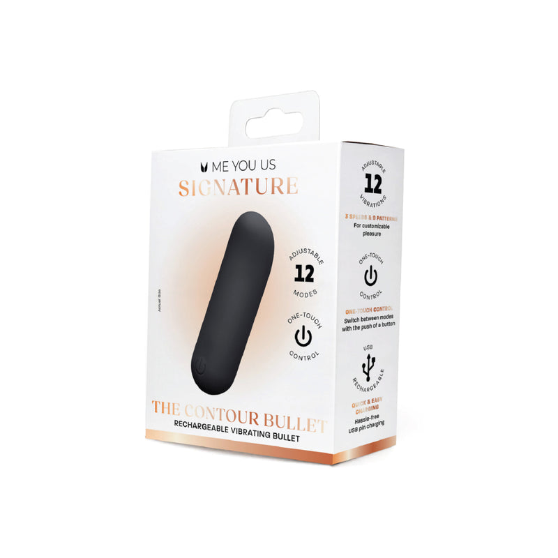 Load image into Gallery viewer, Me You Us Signature The Contour Bullet Vibrator Black
