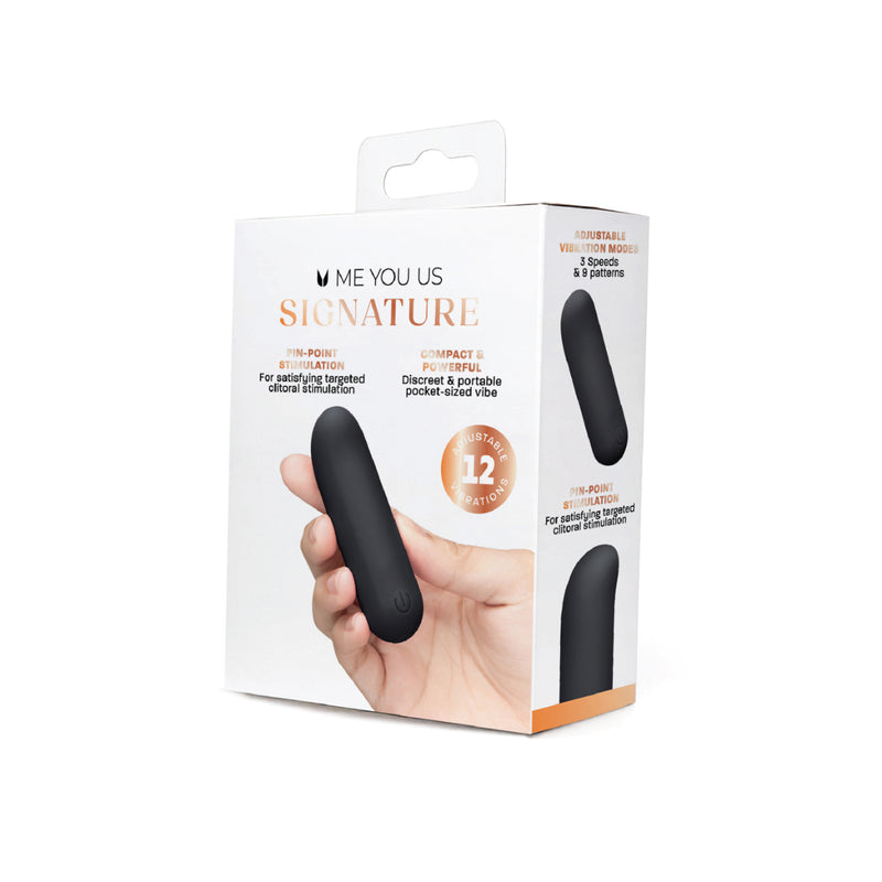 Load image into Gallery viewer, Me You Us Signature The Contour Bullet Vibrator Black
